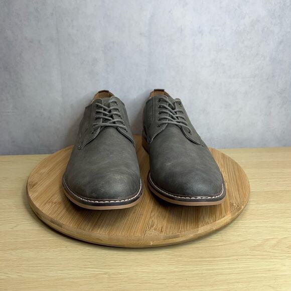 Madden Mens Allin Faux Leather Derby Shoes Size 11M Gray/Brown - Picture 3 of 10